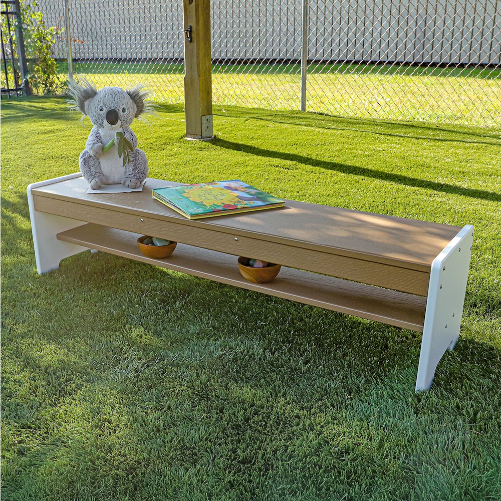 Bench, Brown and White