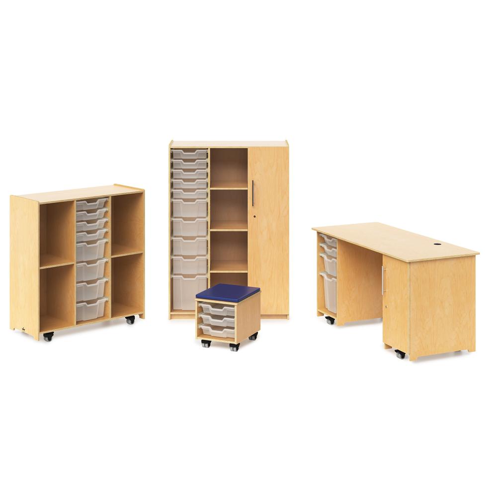 Teachers Wardrobe with Trays and Locking Door