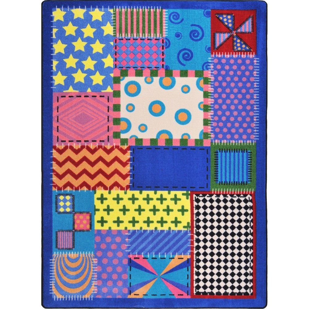 Kid Essentials Crazy Quilt 5'4" x 7'8" Area Rug in Color Multi