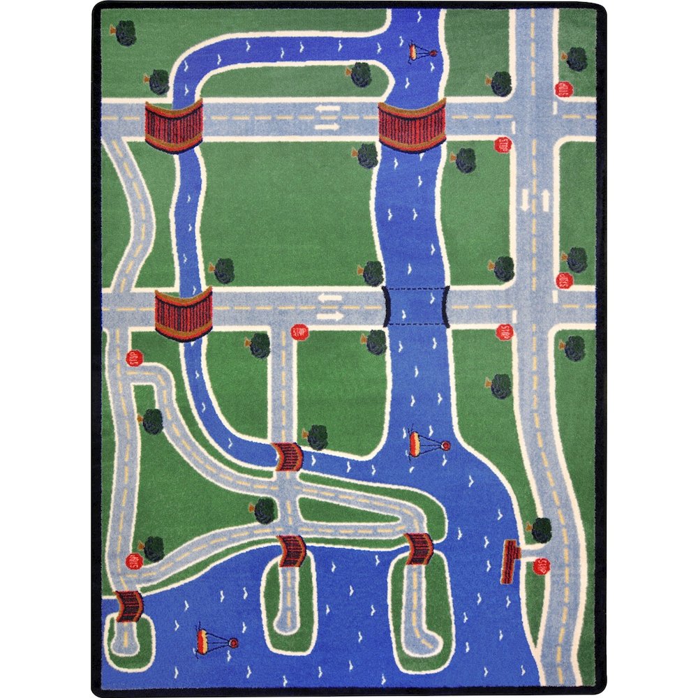 Kid Essentials Creataville 5'4" x 7'8" Area Rug in Color Multi