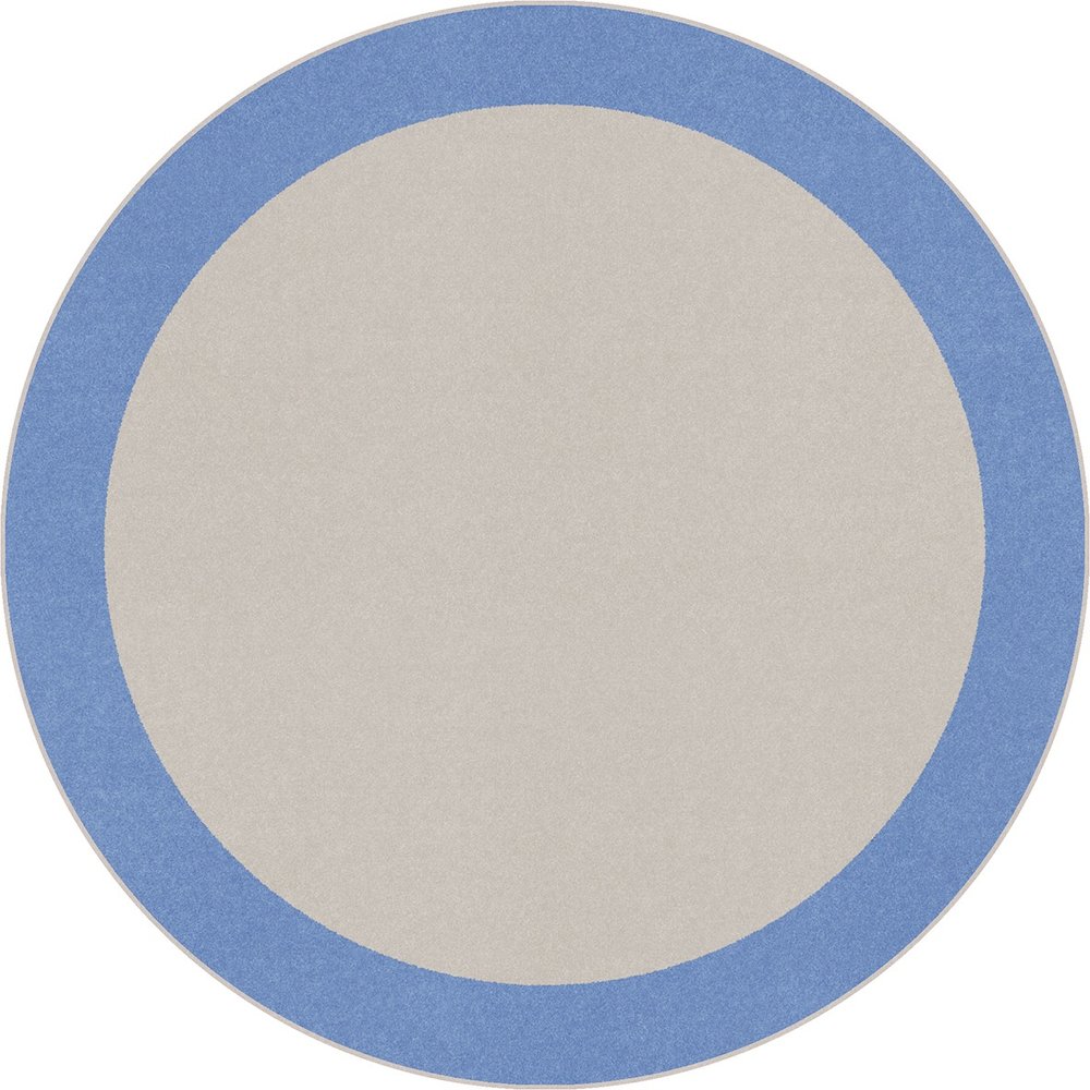 Kid Essentials Easy Going 5'4" Round Area Rug in Color Light Blue