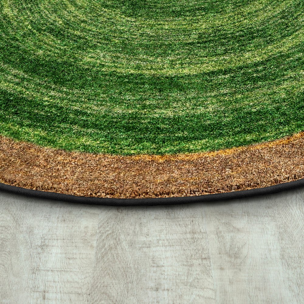 Kid Essentials Feeling Natural 5'4" Round Area Rug in Color Pine