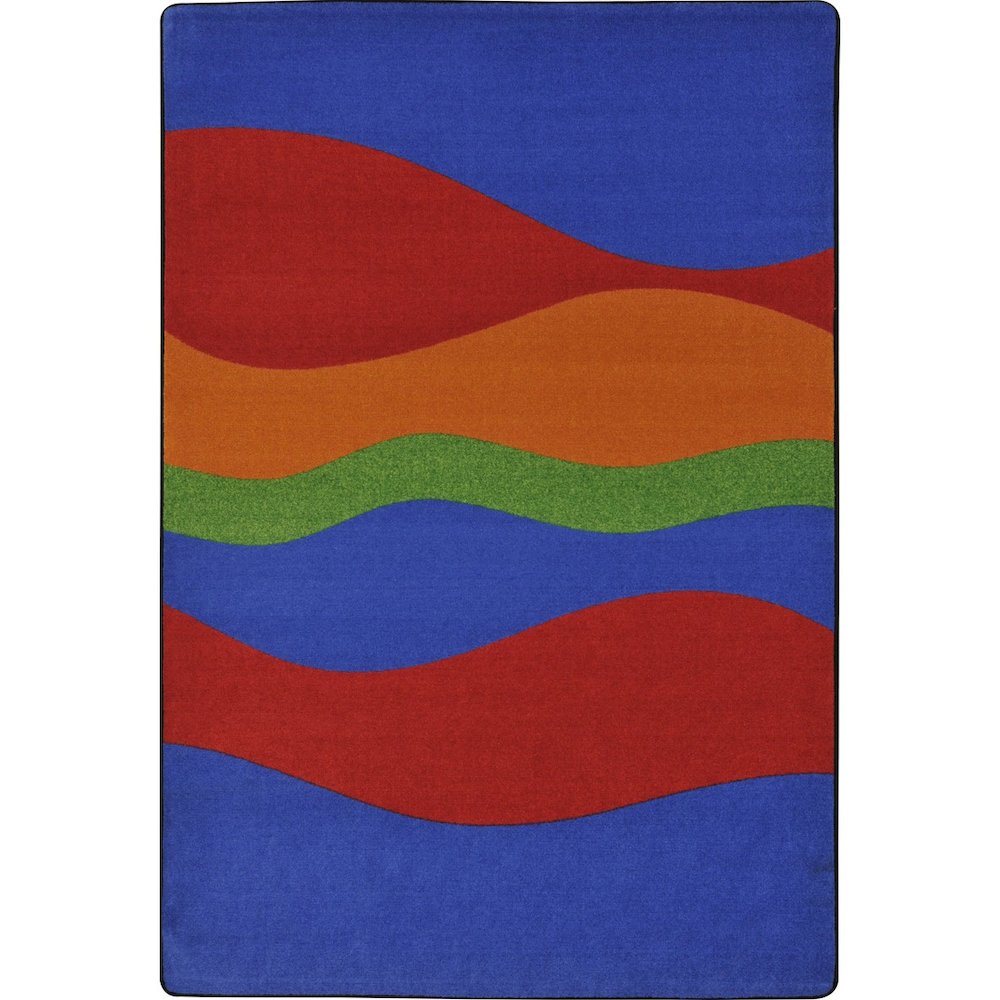 Kid Essentials Flow 7'8" x 10'9" Area Rug in Color Primary