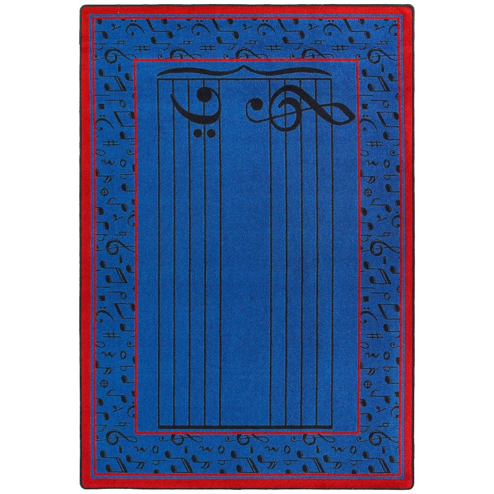 Kid Essentials Fully Staffed 5'4" x 7'8" Area Rug in Color Blue