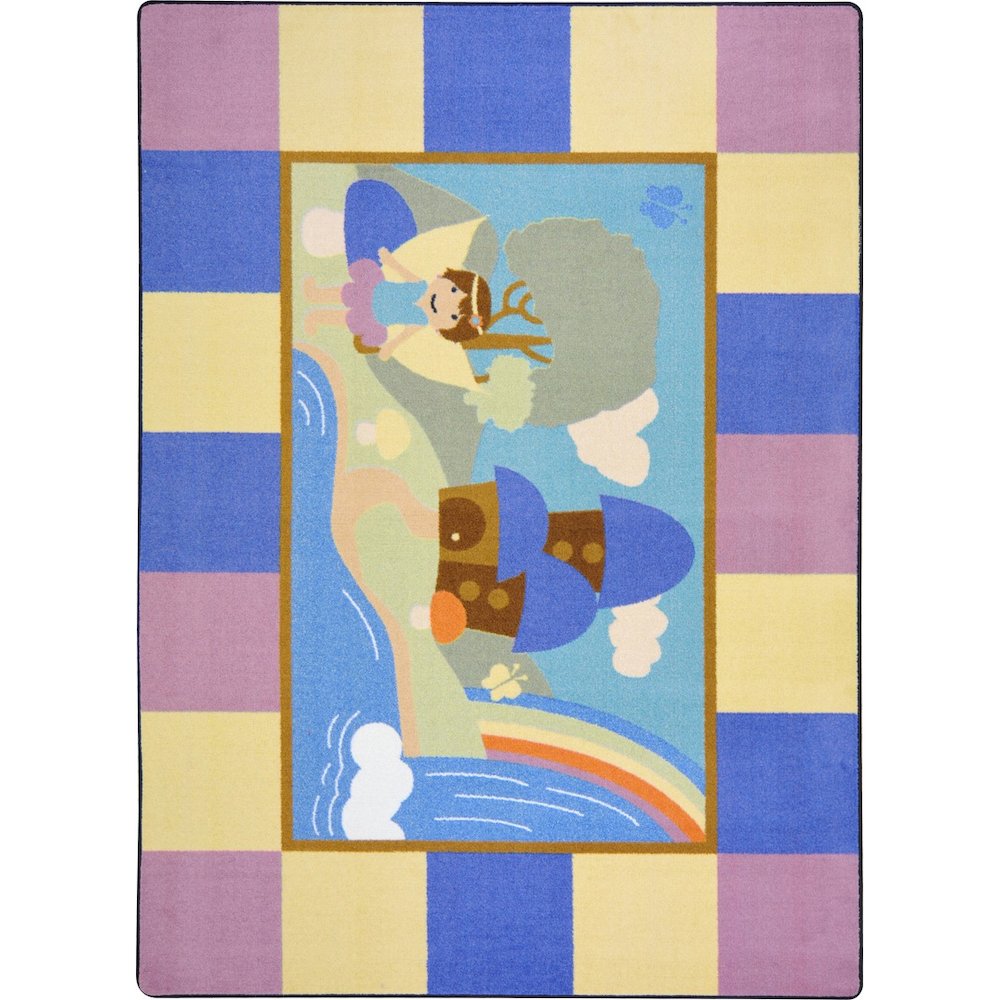 Kid Essentials Lil' Fairy 5'4" x 7'8" Area Rug in Color Multi