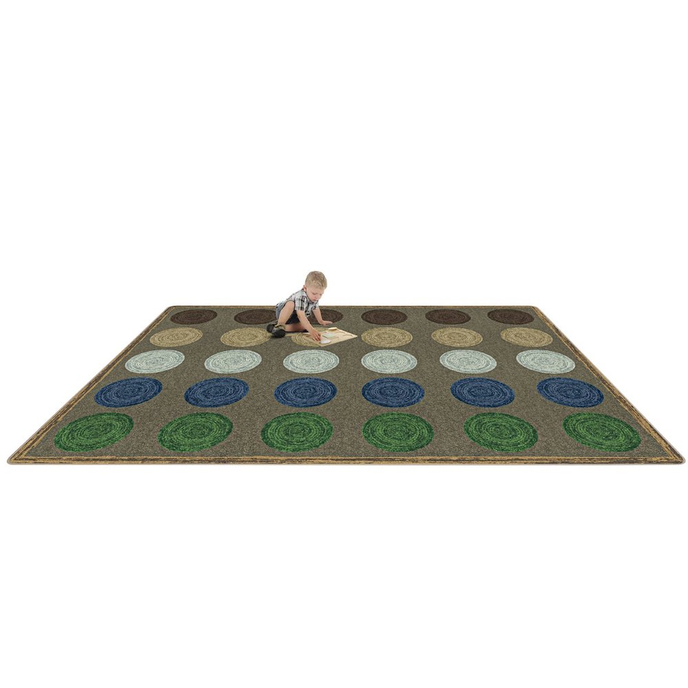 Kid Essentials Mindful Seating 10'9" x 13'2" Area Rug in Color Multi