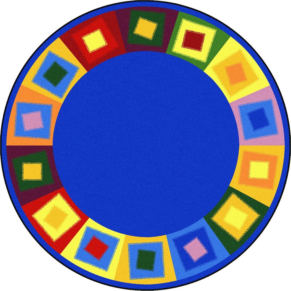 Kid Essentials Off Balance 13'2" Round Area Rug in Color Brights