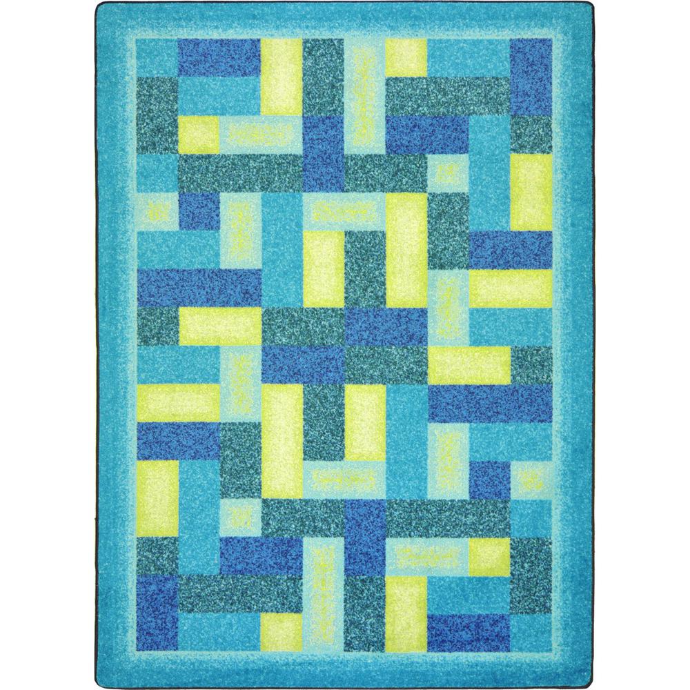 Kid Essentials Off Beat 5'4" x 7'8" Area Rug in Color Teal