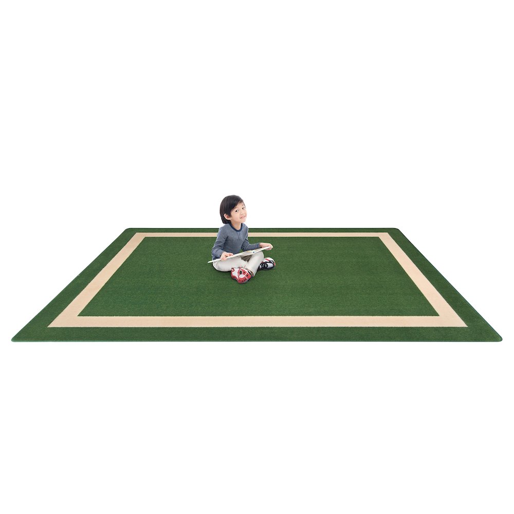 Kid Essentials Portrait 5'4" x 7'8" Area Rug in Color Greenfield