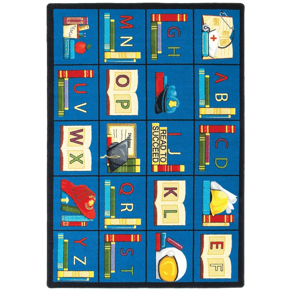 Kid Essentials Sit & Read 7'8" x 10'9" Area Rug in Color Multi