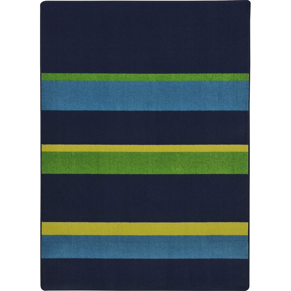 Kid Essentials Straight and Narrow 7'8" x 10'9" Area Rug in Color Navy