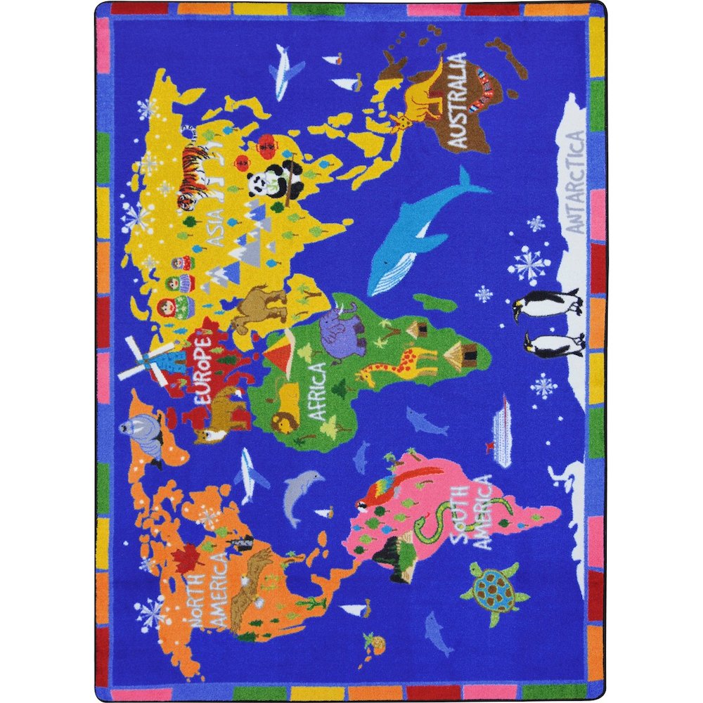 Kid Essentials World of Wonders 7'8" x 10'9" Area Rug in Color Multi