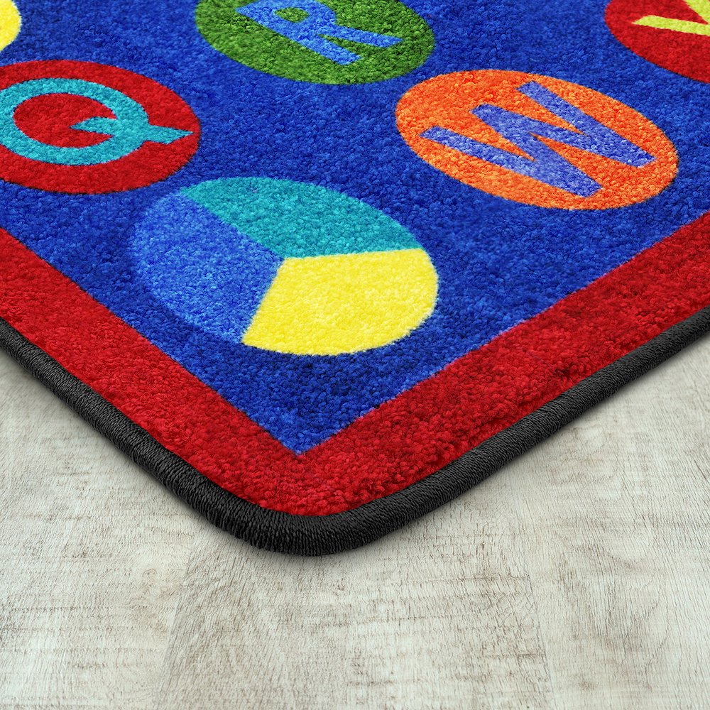 Kid Essentials Alpha-Dots 10'9" x 13'2" Area Rug in Color Multi