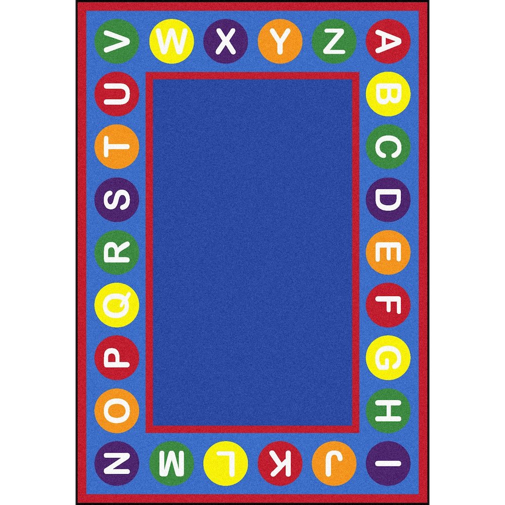 Kid Essentials Alphabet Spots 10'9" x 13'2" Area Rug in Color Multi