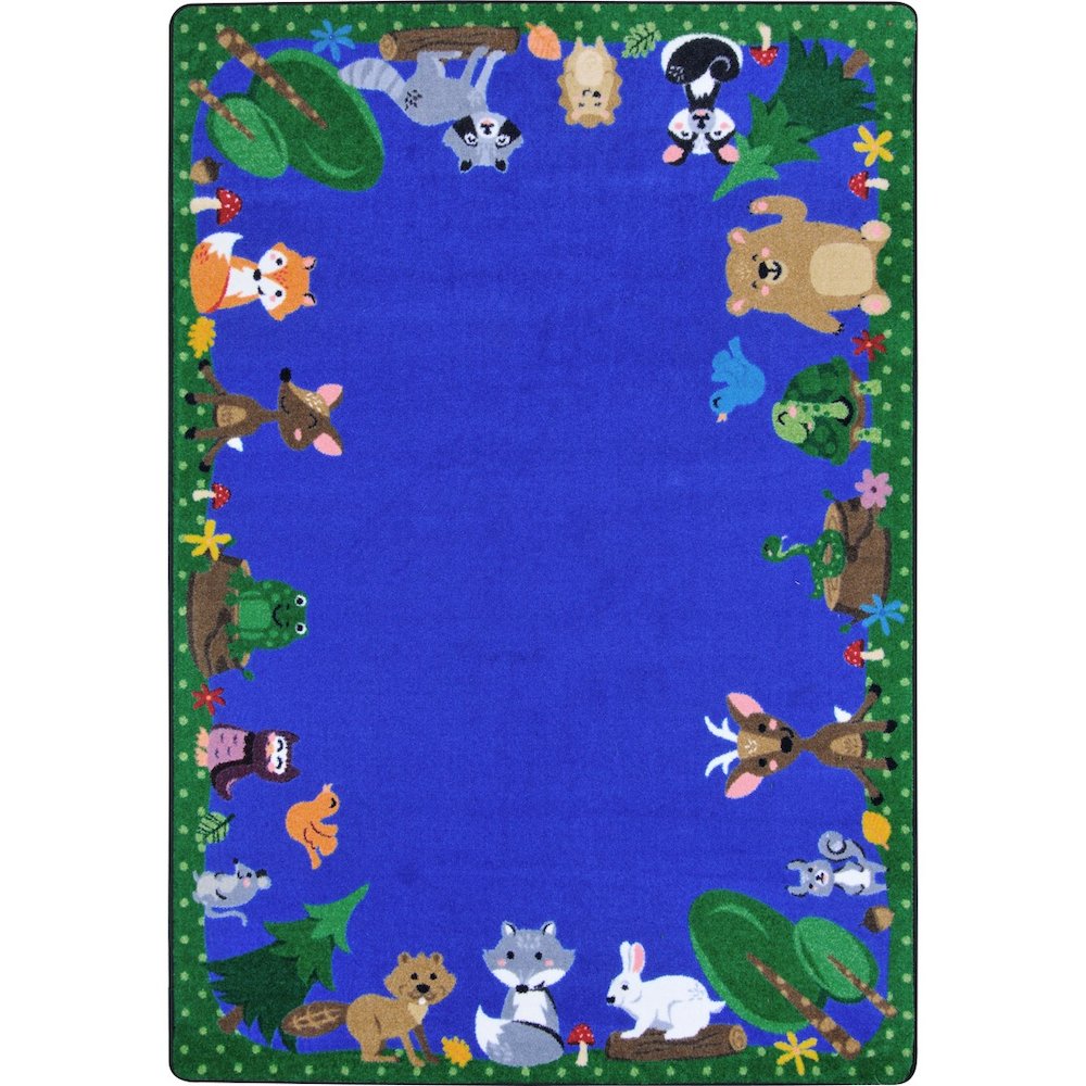 Kid Essentials Animals Among Us 7'8" x 10'9" Area Rug in Color Multi