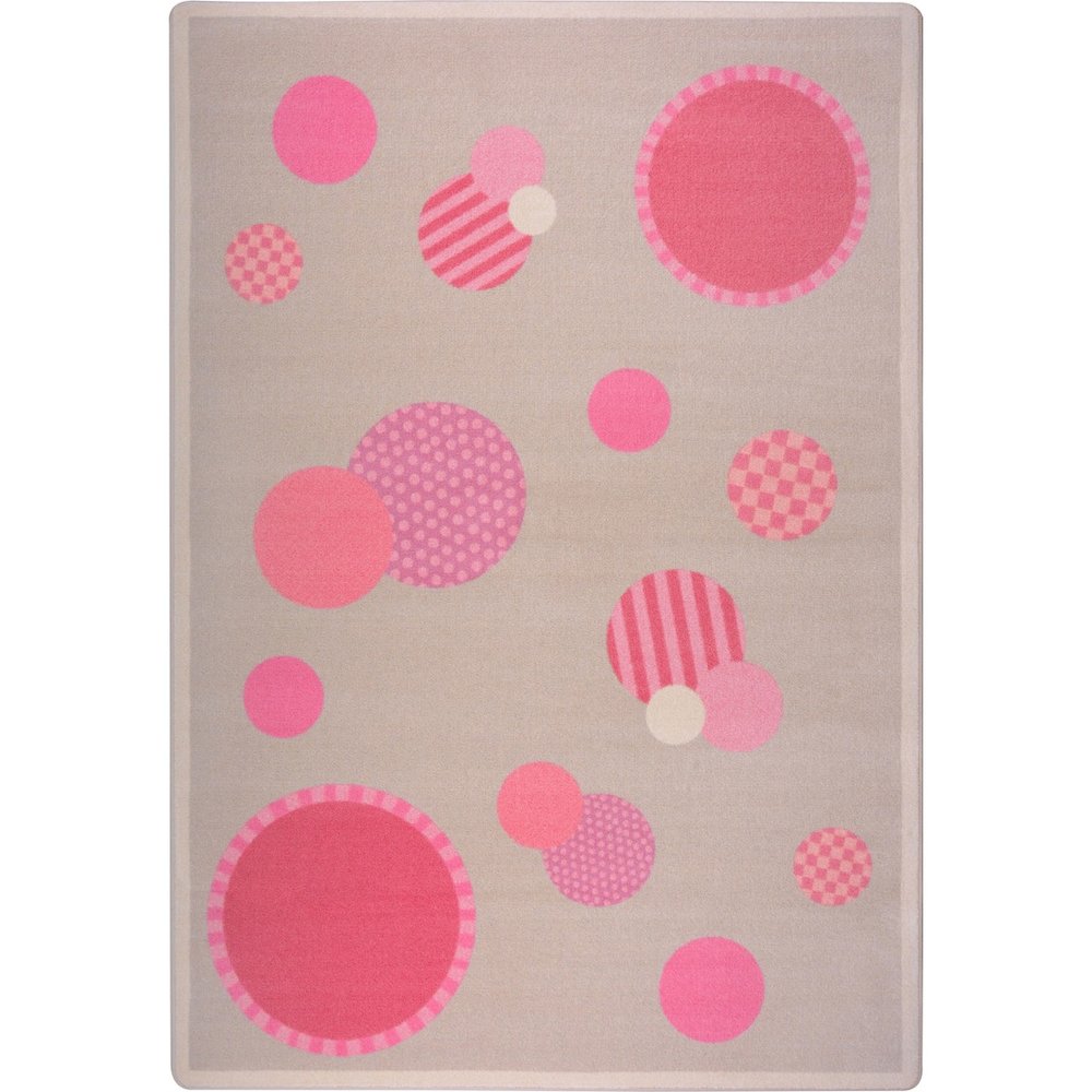 Playful Patterns Baby Dots 7'8" x 10'9" Area Rug in Color Pink