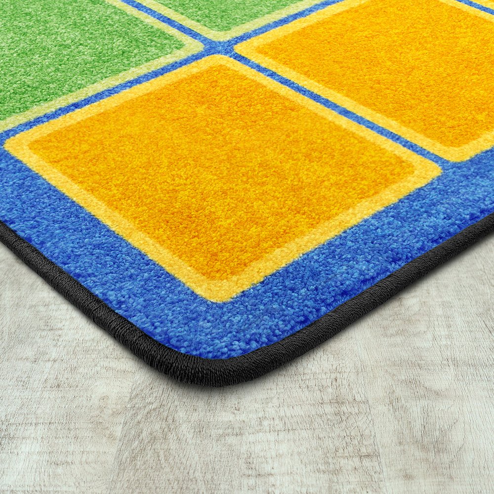 Kid Essentials Blocks Abound 10'9" x 13'2" Area Rug in Color Pastel