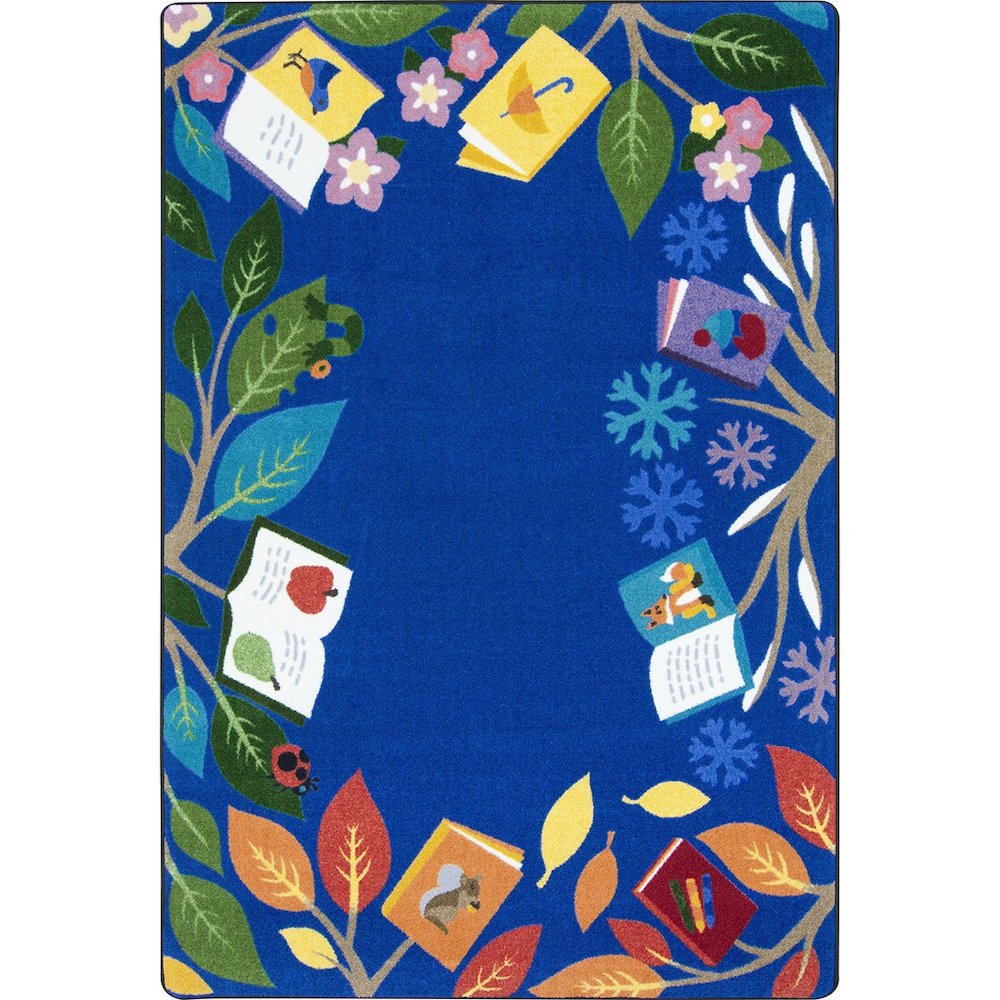 Kid Essentials Books for All Seasons 10'9" x 13'2" Area Rug in Color Multi