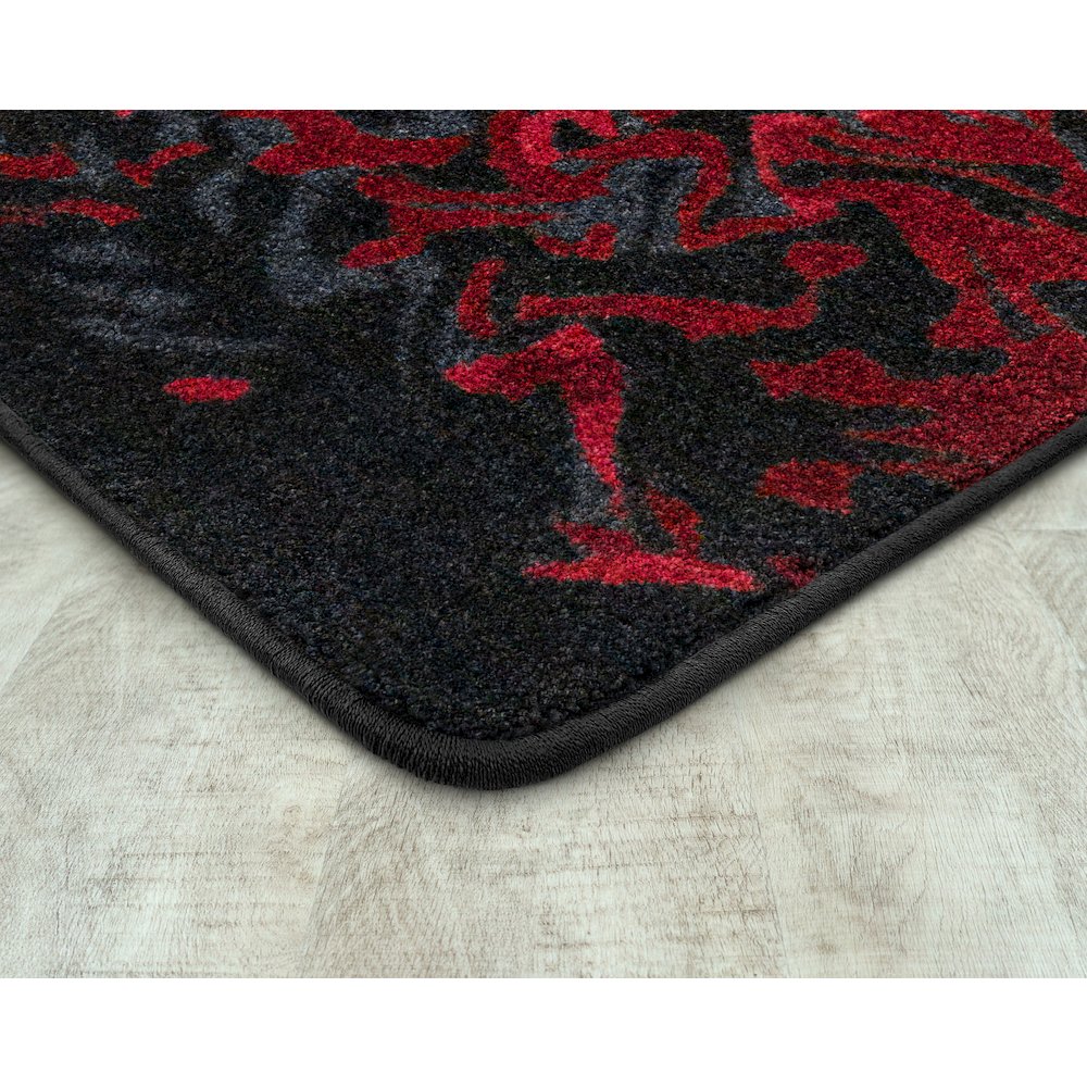 Kid Essentials Eruption 7'8" x 10'9" Area Rug in Color Ruby