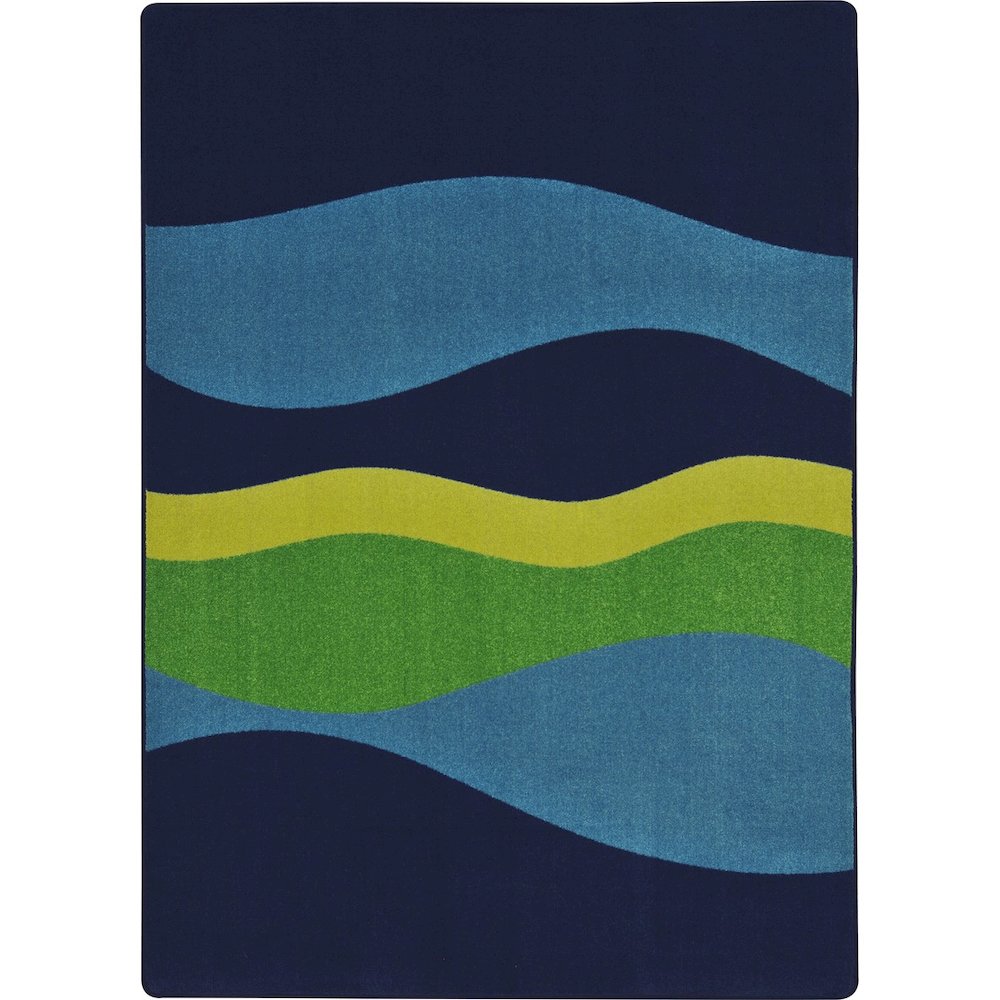 Kid Essentials Flow 10'9" x 13'2" Area Rug in Color Navy