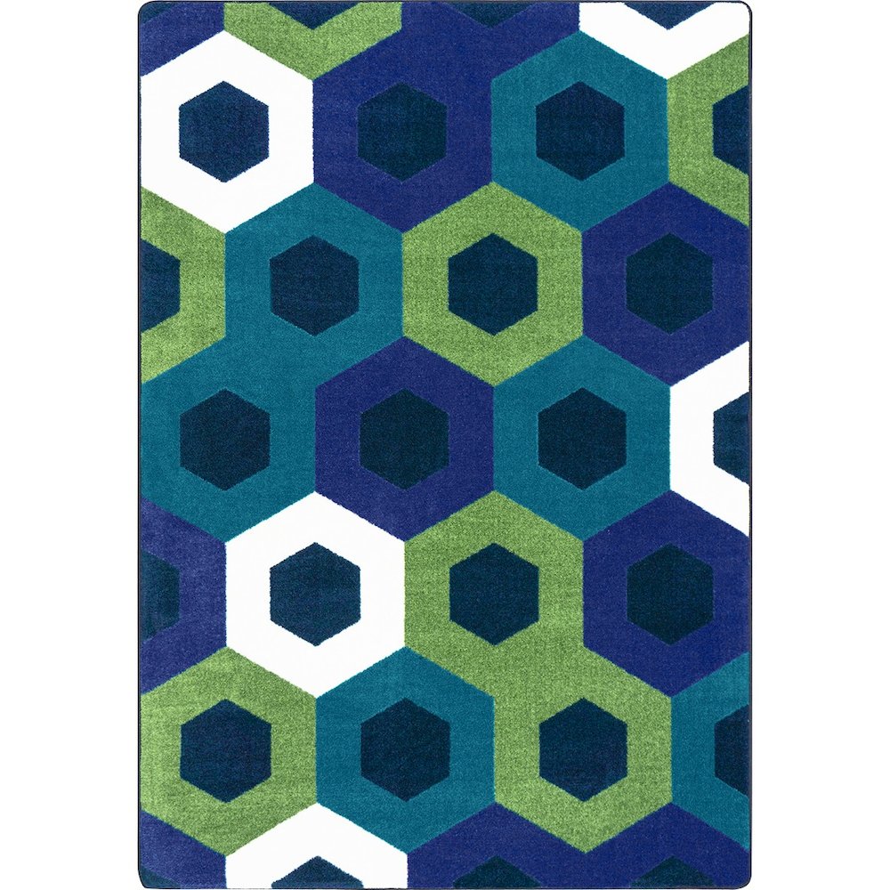 Kid Essentials Hexed 7'8" x 10'9" Area Rug in Color Violet