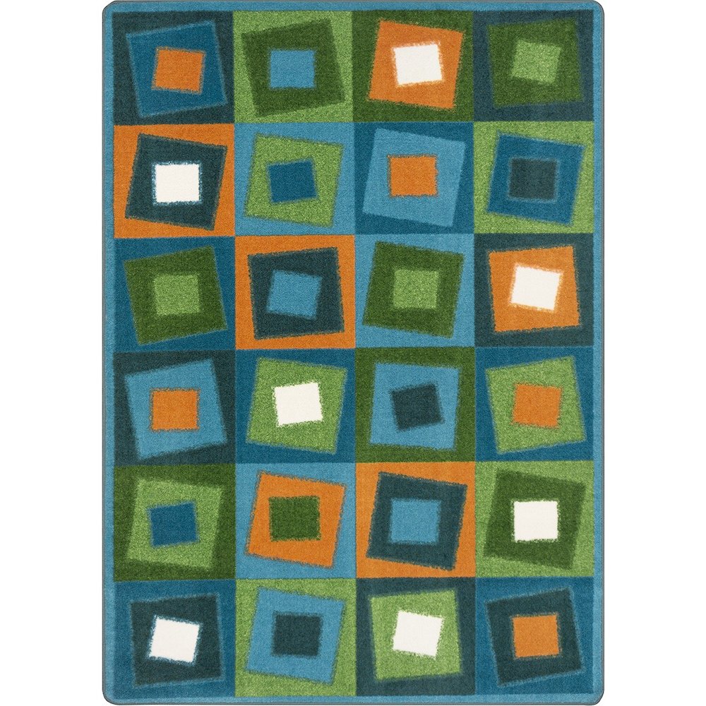 Kid Essentials Off Balance 10'9" x 13'2" Area Rug in Color Citrus