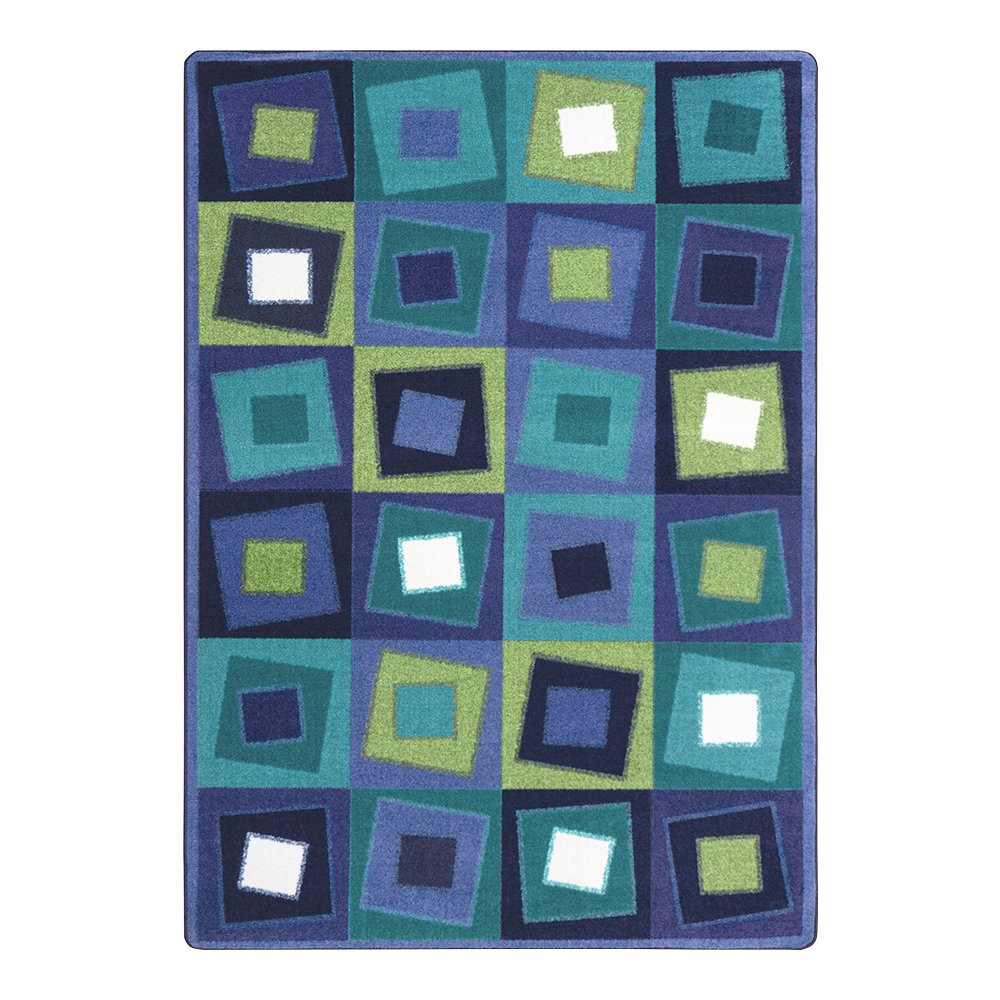 Kid Essentials Off Balance 10'9" x 13'2" Area Rug in Color Violet