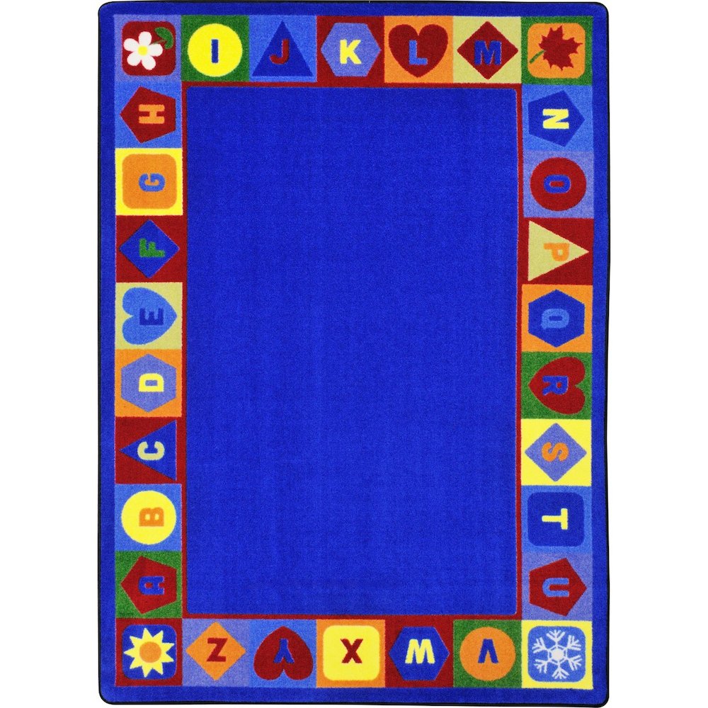 Kid Essentials Seasons & Shapes Alphabet 10'9" x 13'2" Area Rug in Color Multi
