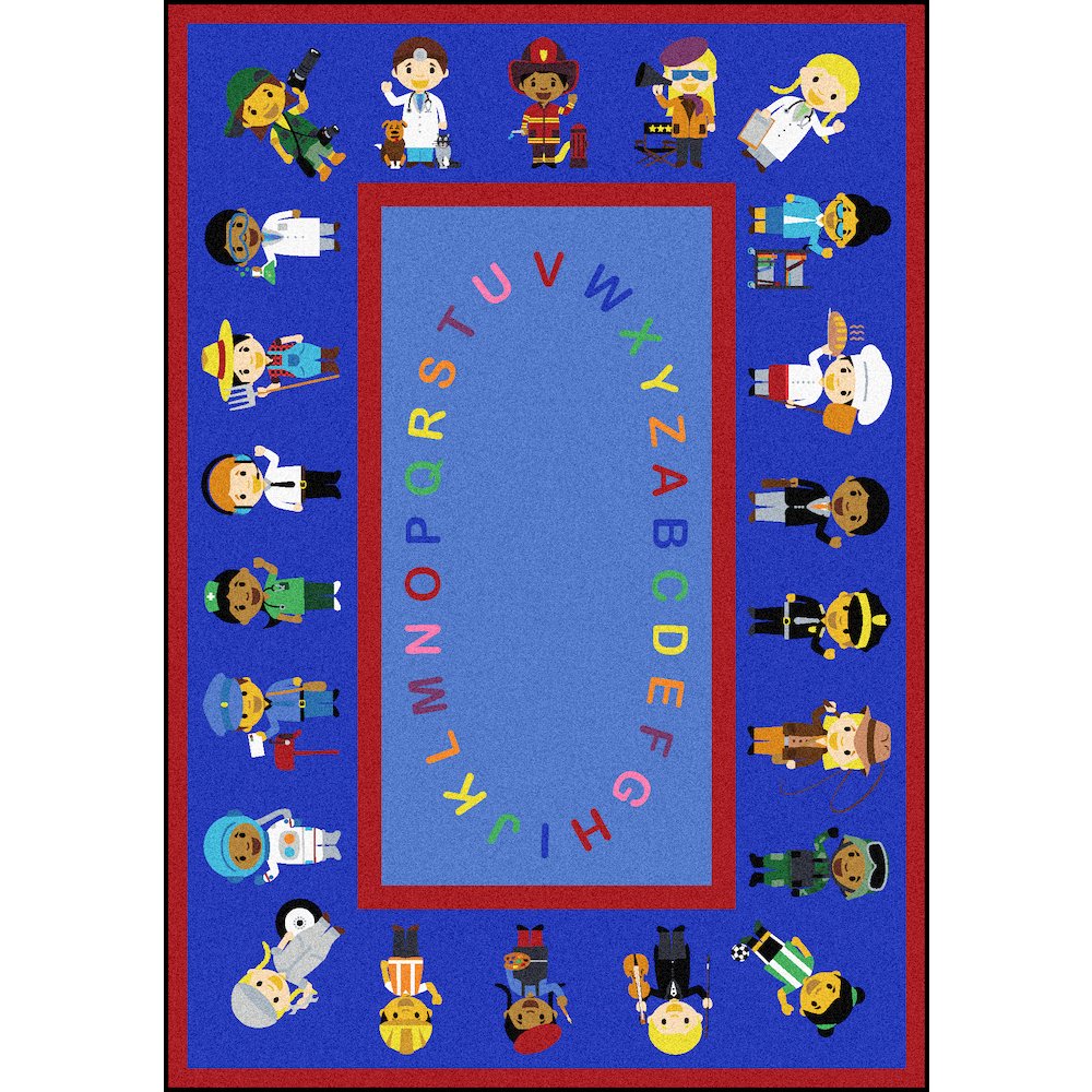 Kid Essentials We Work Together 10'9" x 13'2" Area Rug in Color Multi