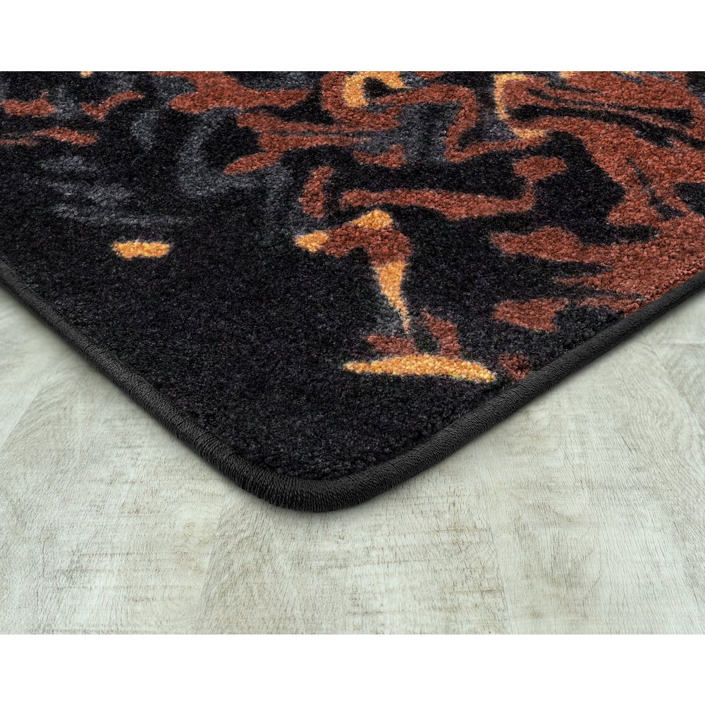 Kid Essentials Eruption 10'9" x 13'2" Area Rug in Color Tangerine