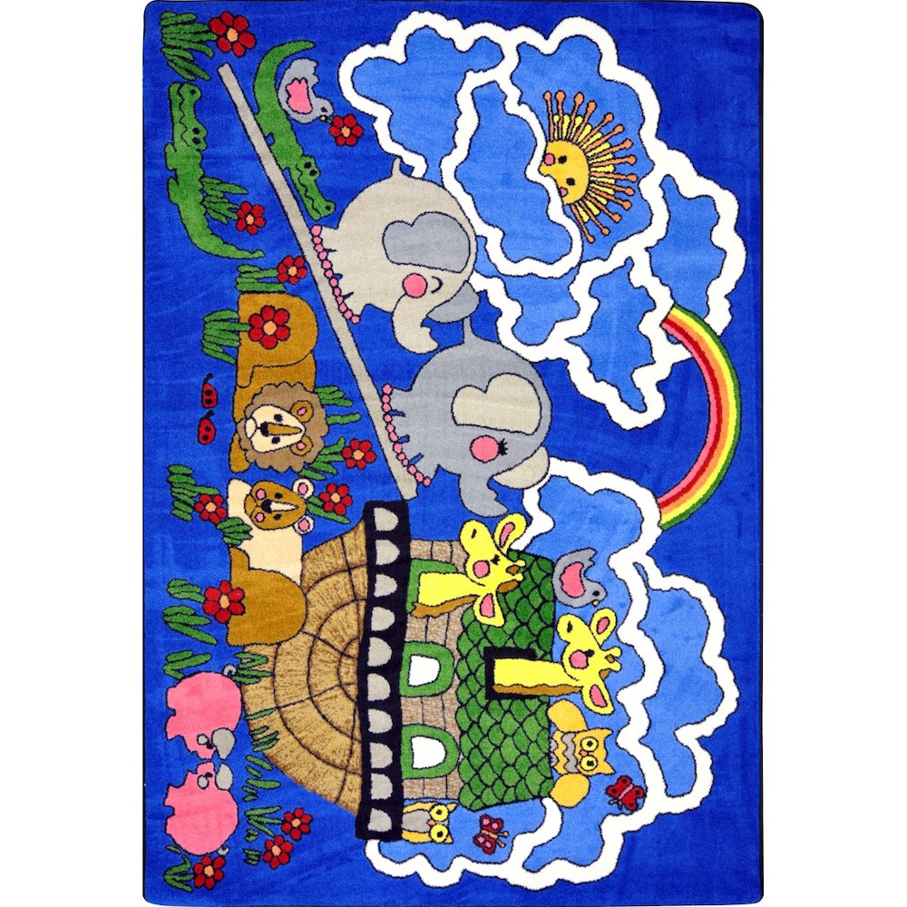 Kid Essentials Noah's Ark 10'9" x 13'2" Area Rug in Color Multi