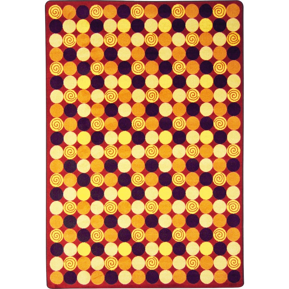 Kid Essentials Roundabout 10'9" x 13'2" Area Rug in Color Red
