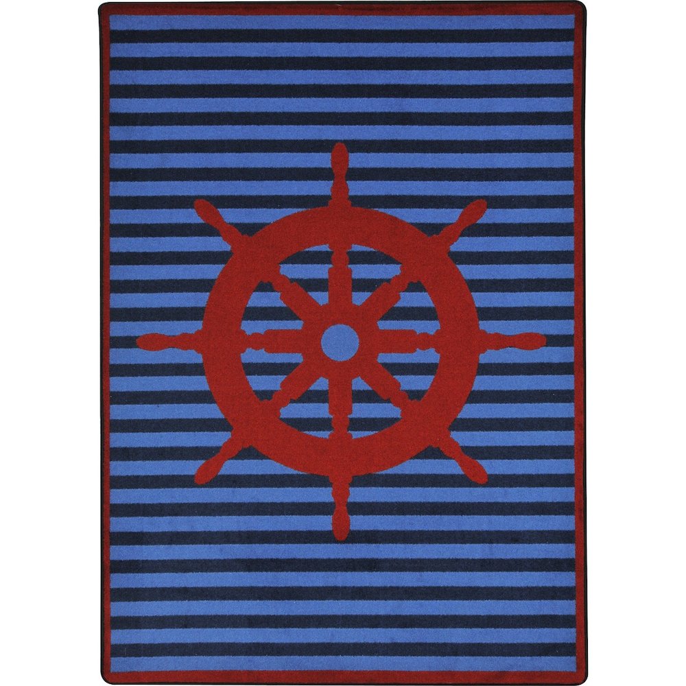 Kid Essentials Set Your Course 10'9" x 13'2" Area Rug in Color Red