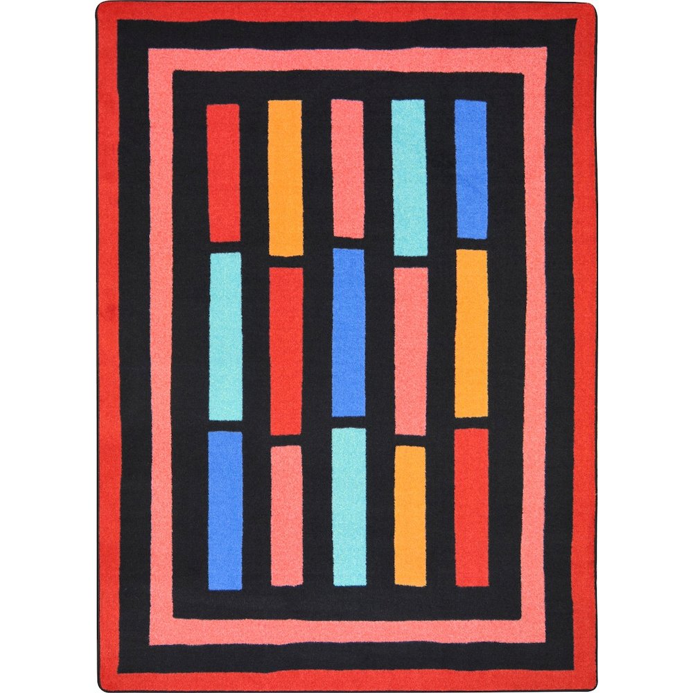 Kid Essentials Traffic Jam 10'9" x 13'2" Area Rug in Color Red
