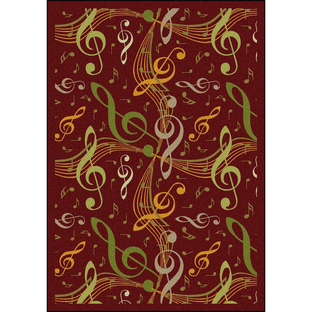 Kid Essentials Virtuoso 10'9" x 13'2" Area Rug in Color Burgundy