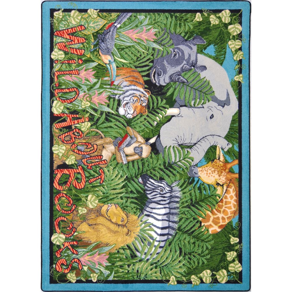 Kid Essentials Wild About Books 10'9" x 13'2" Area Rug in Color Multi