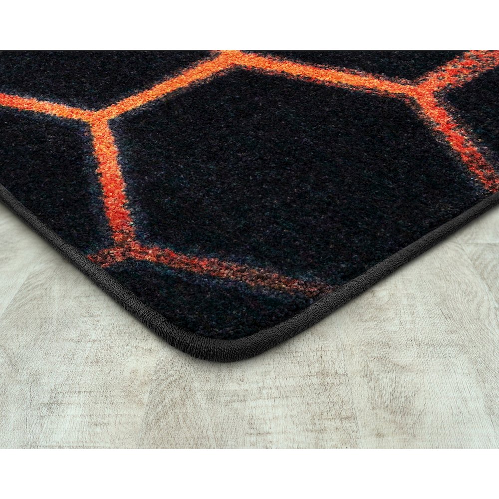 Kid Essentials Breakout 3'10" x 5'4" Area Rug in Color Tangerine