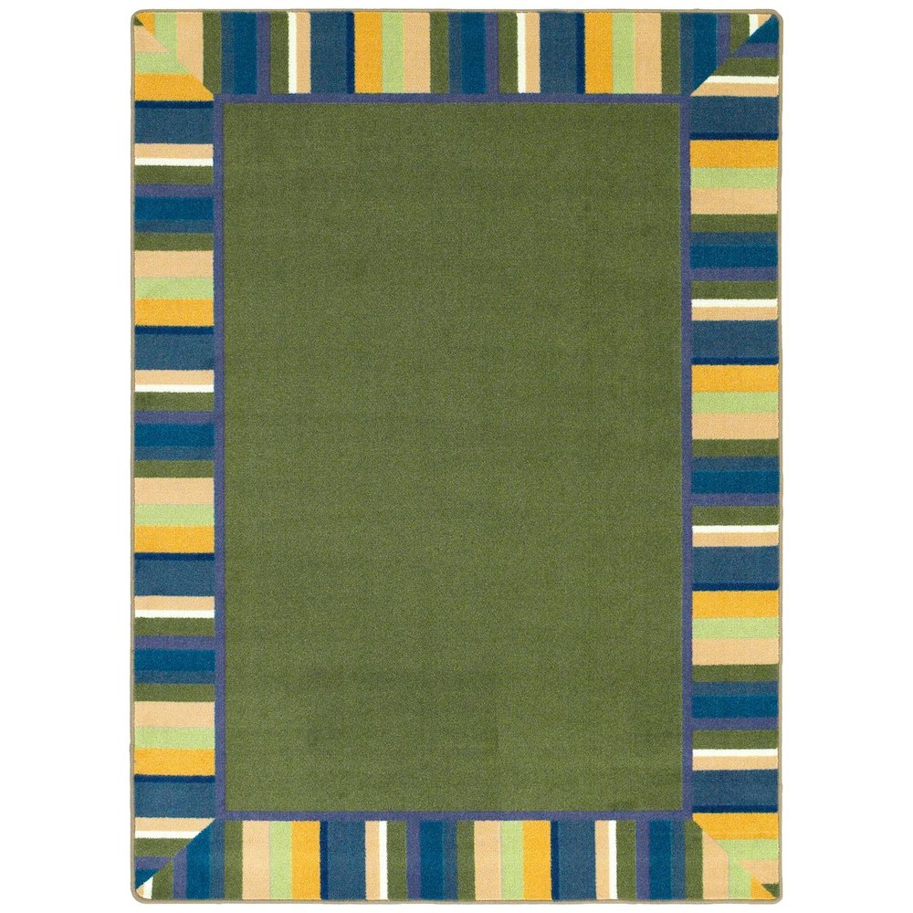 Kid Essentials Clean Green 3'10" x 5'4" Area Rug in Color Bold