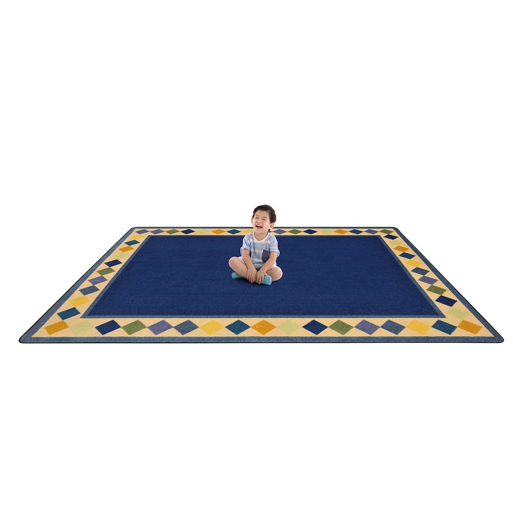 Kid Essentials Delightful Diamonds 3'10" x 5'4" Area Rug in Color Multi