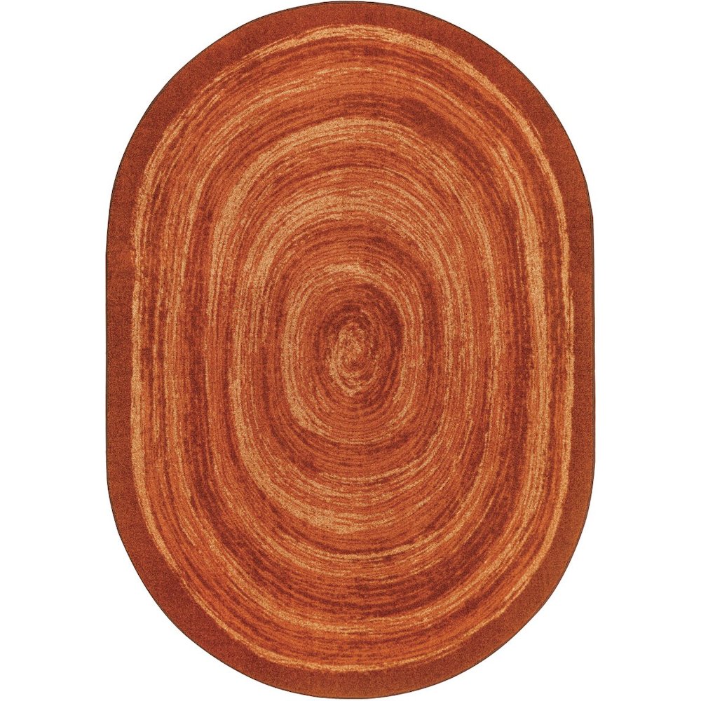 Kid Essentials Feeling Fun 5'4" x 7'8" Oval Area Rug in Color Orange