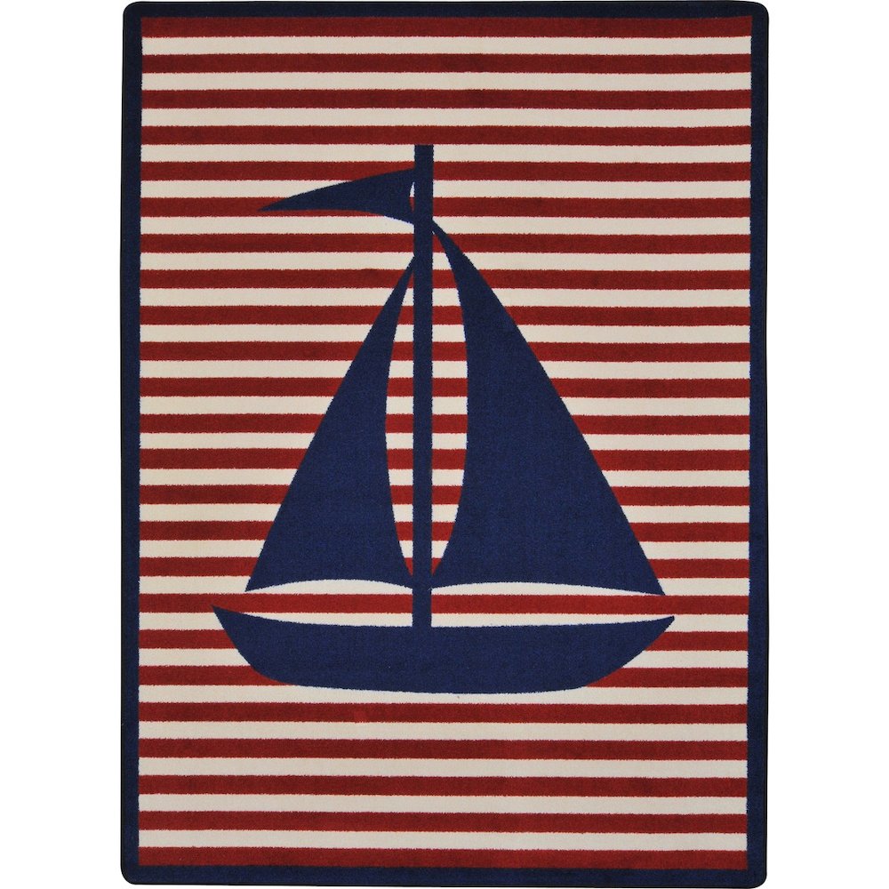 Kid Essentials Following Seas 3'10" x 5'4" Area Rug in Color Blue