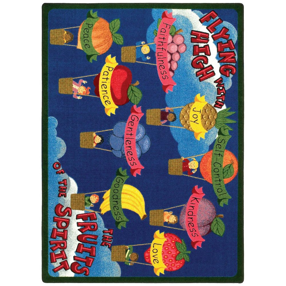 Kid Essentials Fruits of the Spirit 3'10" x 5'4" Area Rug in Color Multi