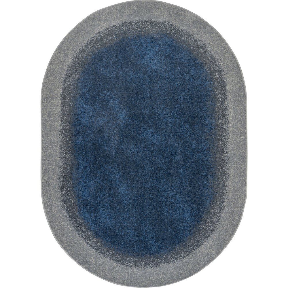 Kid Essentials Grounded 5'4" x 7'8" Oval Area Rug in Color Marine