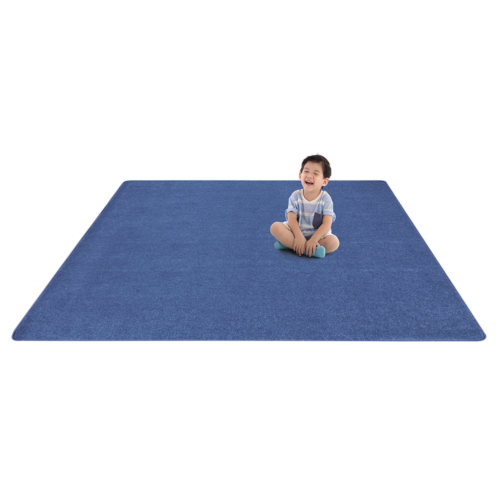 Kid Essentials Just Kidding 6' x 6' Area Rug in Color Cobalt Blue