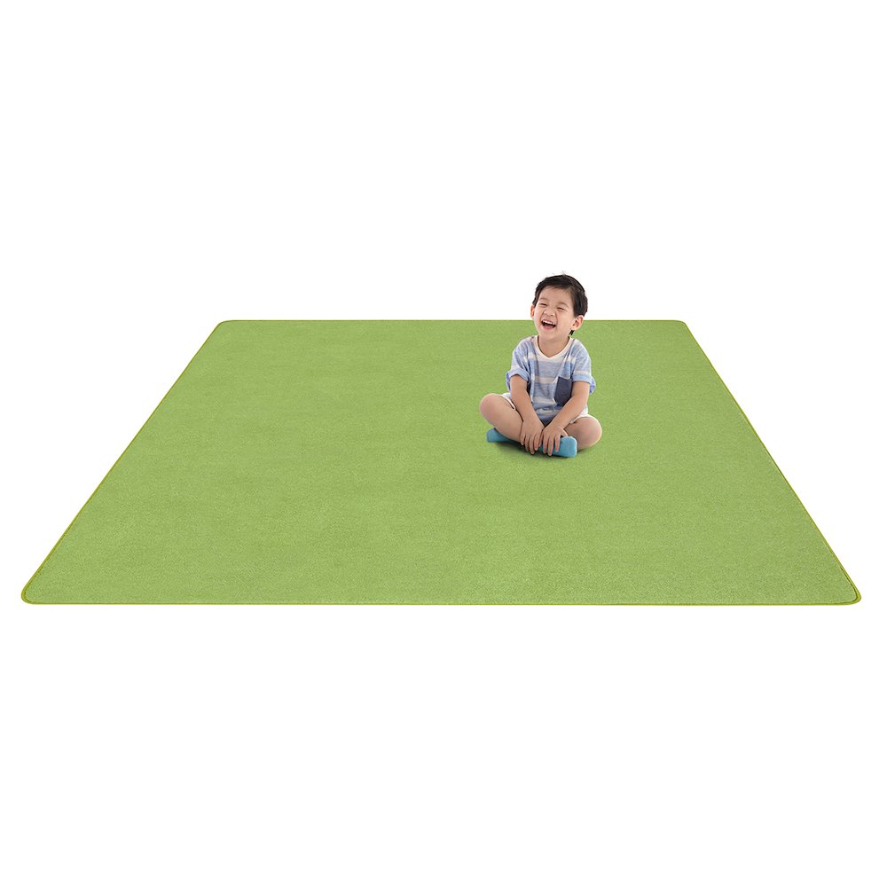 Kid Essentials Just Kidding 6' x 6' Area Rug in Color Lime Green