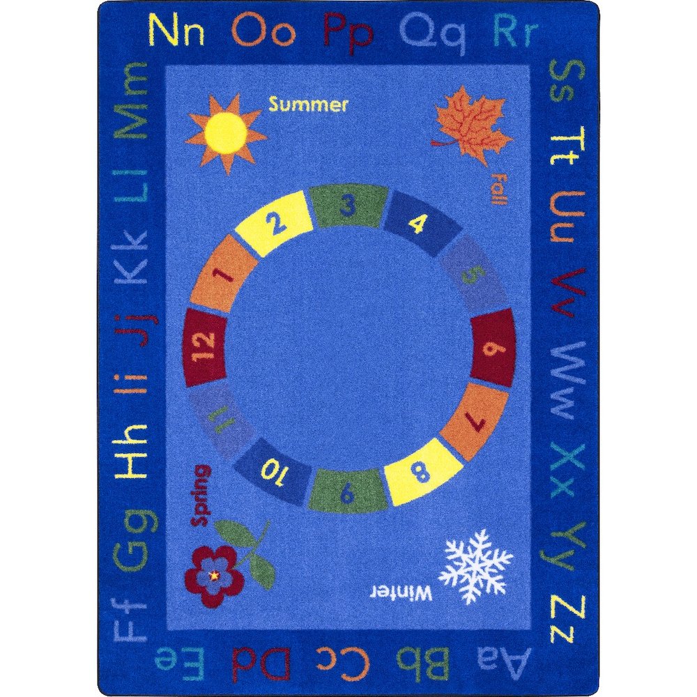 Kid Essentials Learn Through the Seasons 5'4" x 7'8" Area Rug in Color Multi