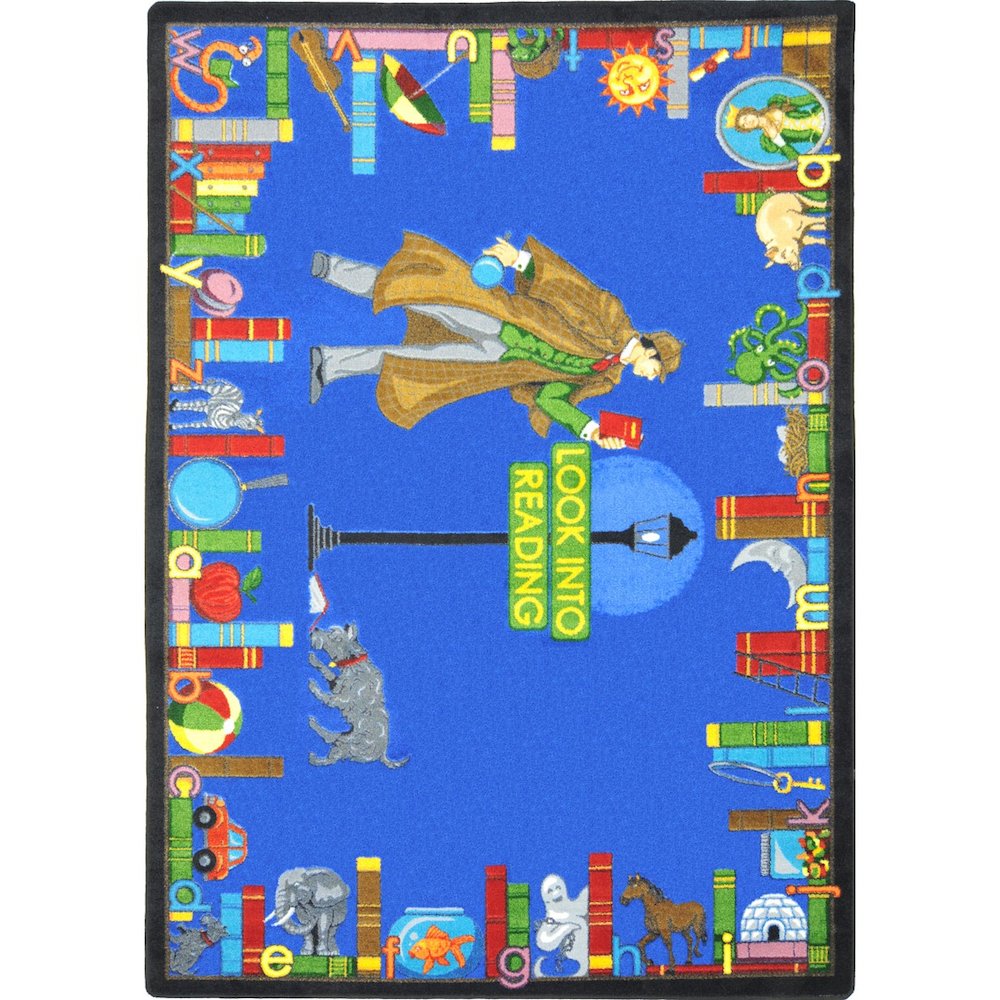Kid Essentials Look Into Reading 5'4" x 7'8" Area Rug in Color Multi