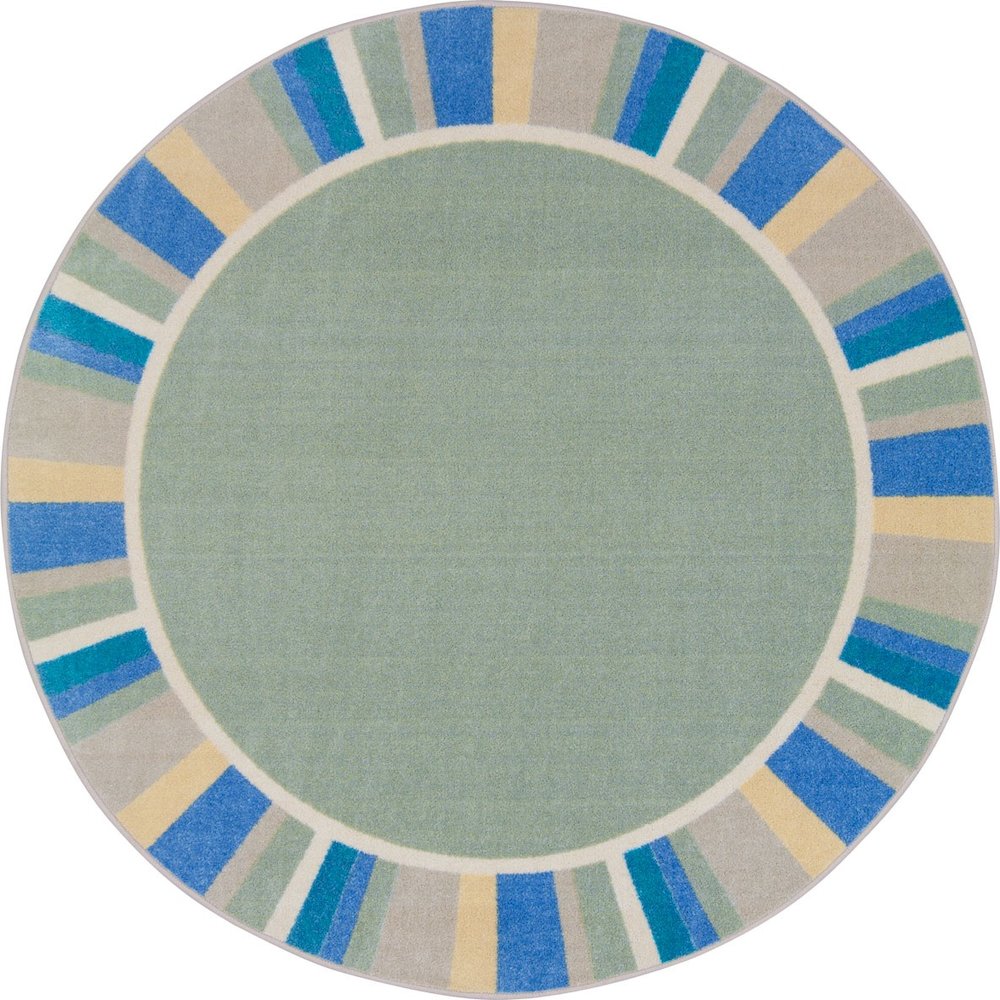 Kid Essentials Off the Cuff 7'7" Round Area Rug in Color Sage