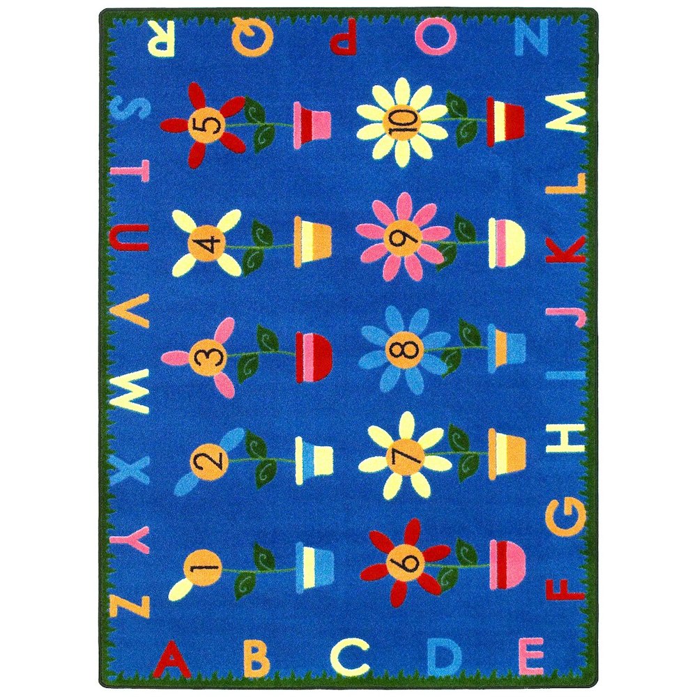 Kid Essentials Petal Pushers 3'10" x 5'4" Area Rug in Color Multi