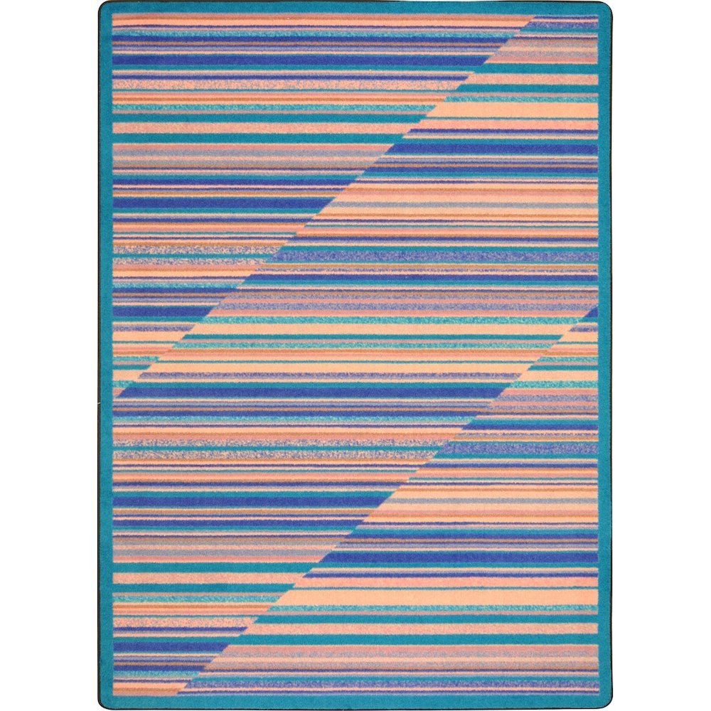 Kid Essentials Rhythm 3'10" x 5'4" Area Rug in Color Water